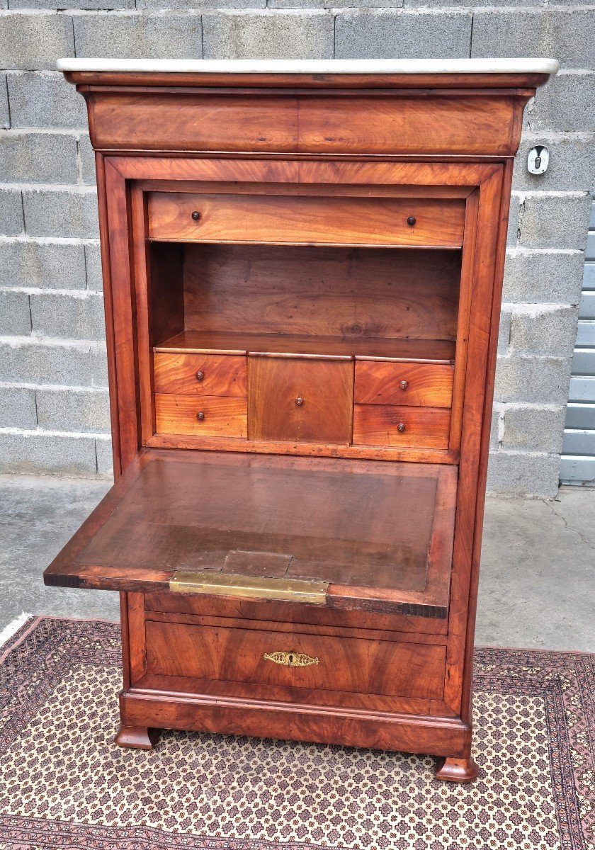 Louis Philippe Period Mahogany Secretary, 19th -photo-2