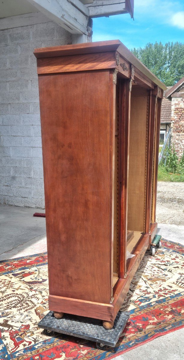 Mahogany Bookcase Four Empire Doors, 19th Century -photo-2