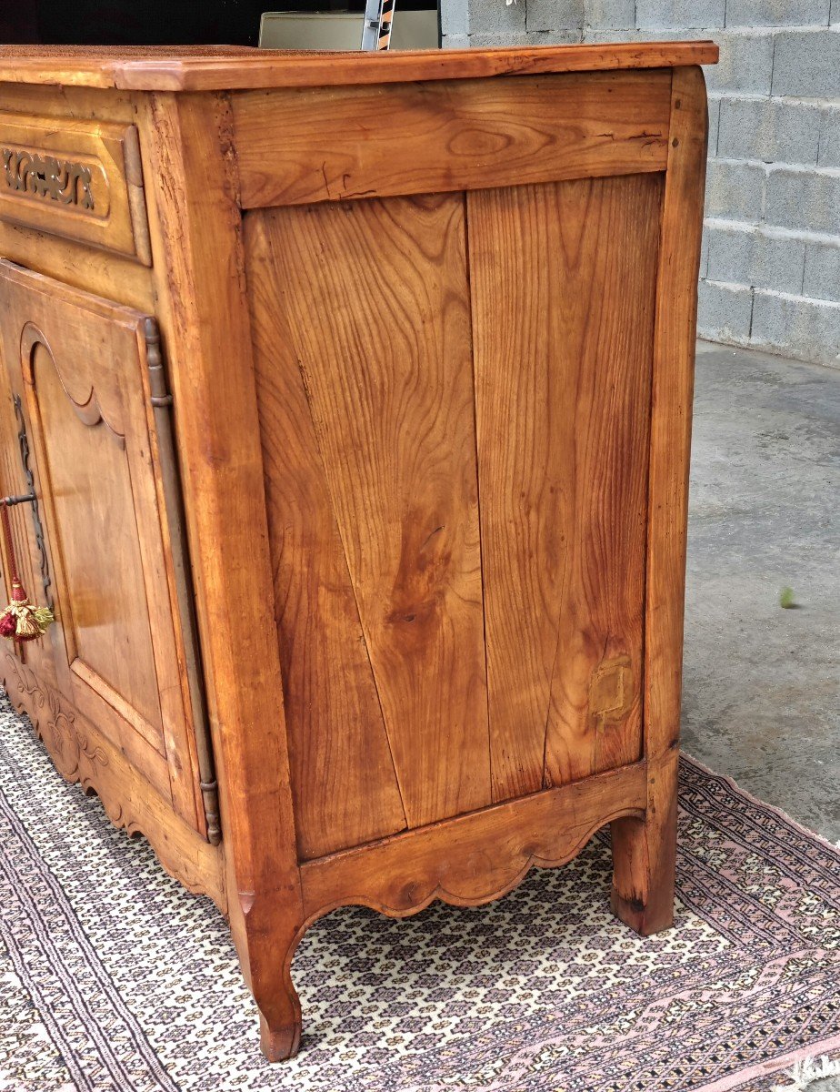 Low Buffet Two Doors In Cherry Wood, Louis XV Period, 18th -photo-3