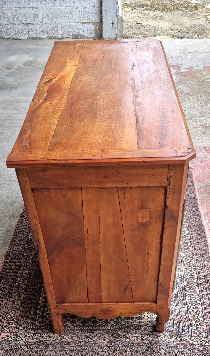 Low Buffet Two Doors In Cherry Wood, Louis XV Period, 18th -photo-4