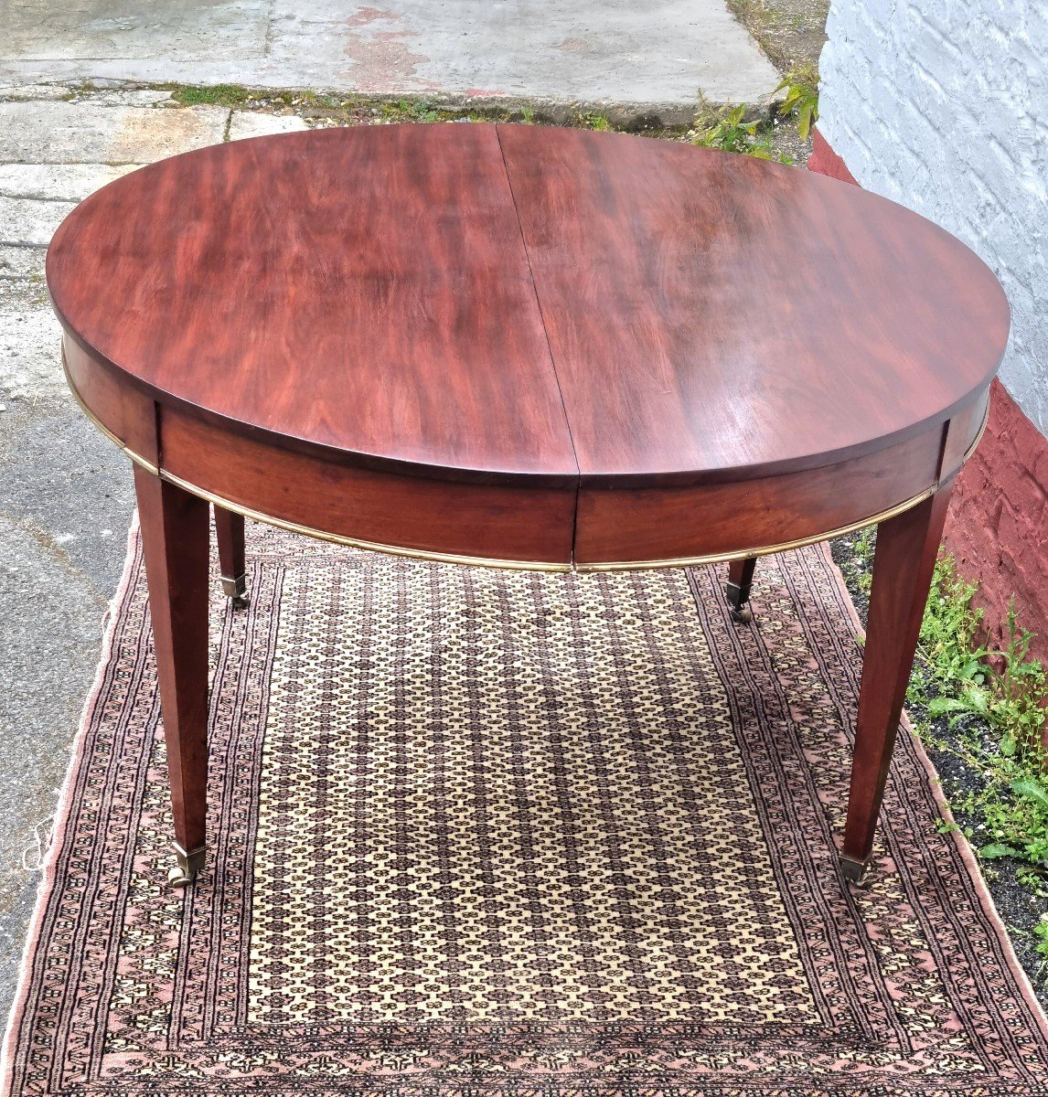 Oval Mahogany Table, Extendable, Louis XVI Period, 18th -photo-4