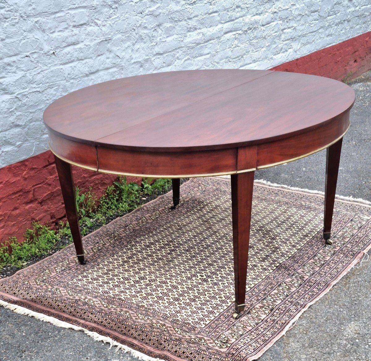 Oval Mahogany Table, Extendable, Louis XVI Period, 18th -photo-2