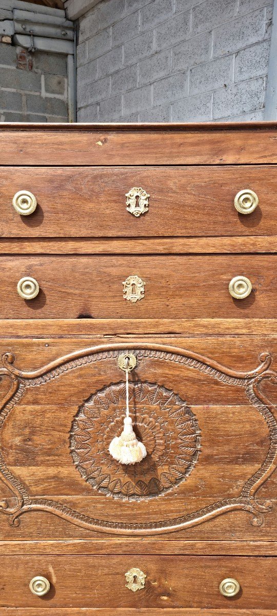 Louis XVI Period Light Oak Secretary, -photo-5