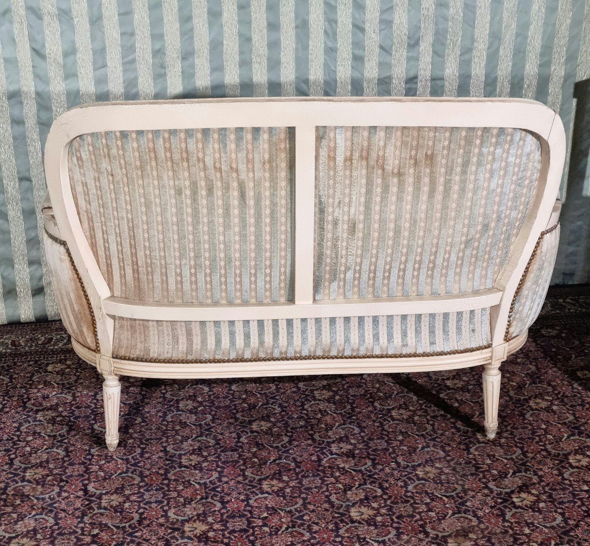 Louis XVI Style Painted Wooden Living Room, 19th Century -photo-5