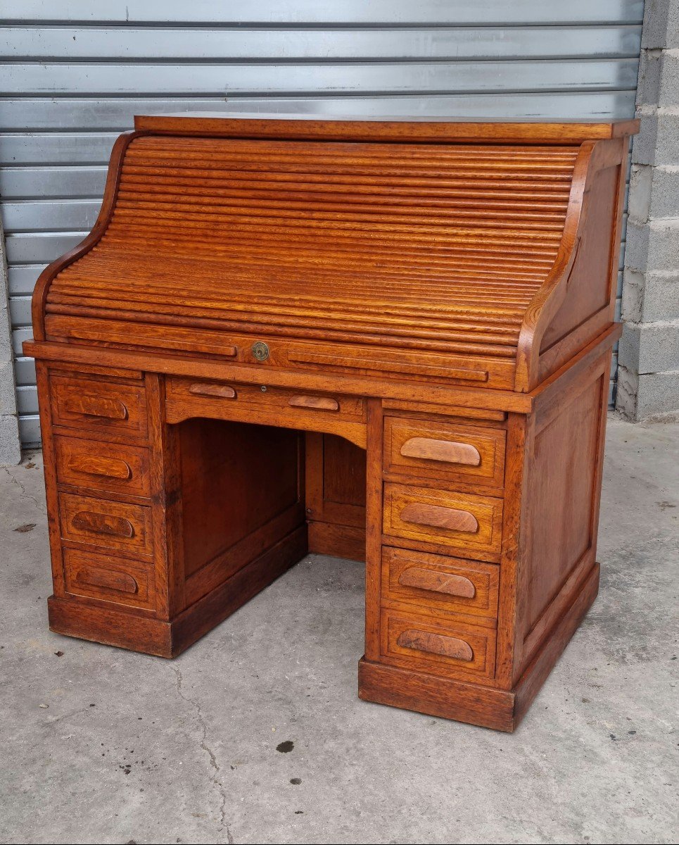 American Oak Desk, 20th Century -photo-3