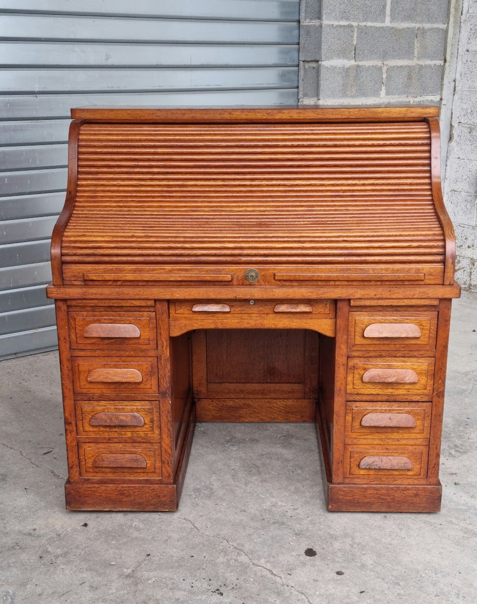 American Oak Desk, 20th Century -photo-4