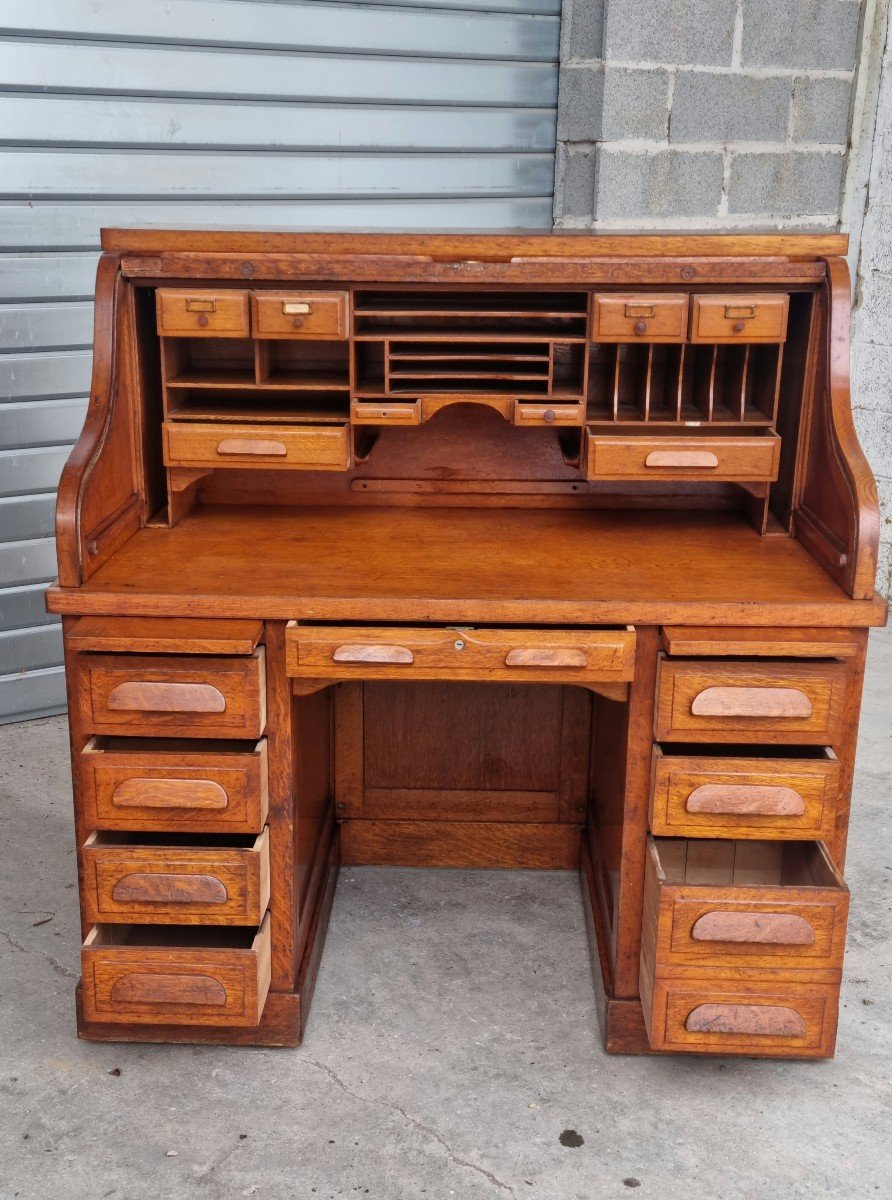 American Oak Desk, 20th Century -photo-3