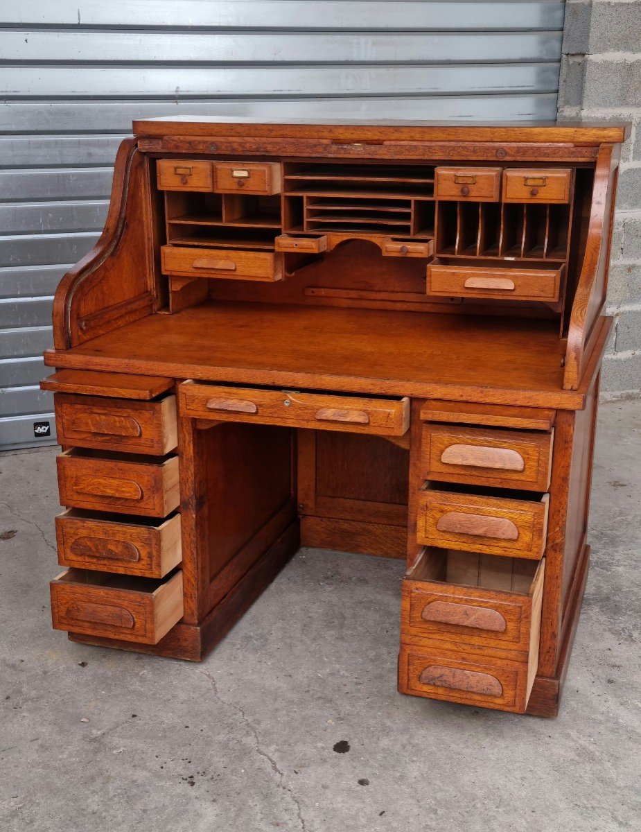 American Oak Desk, 20th Century -photo-4