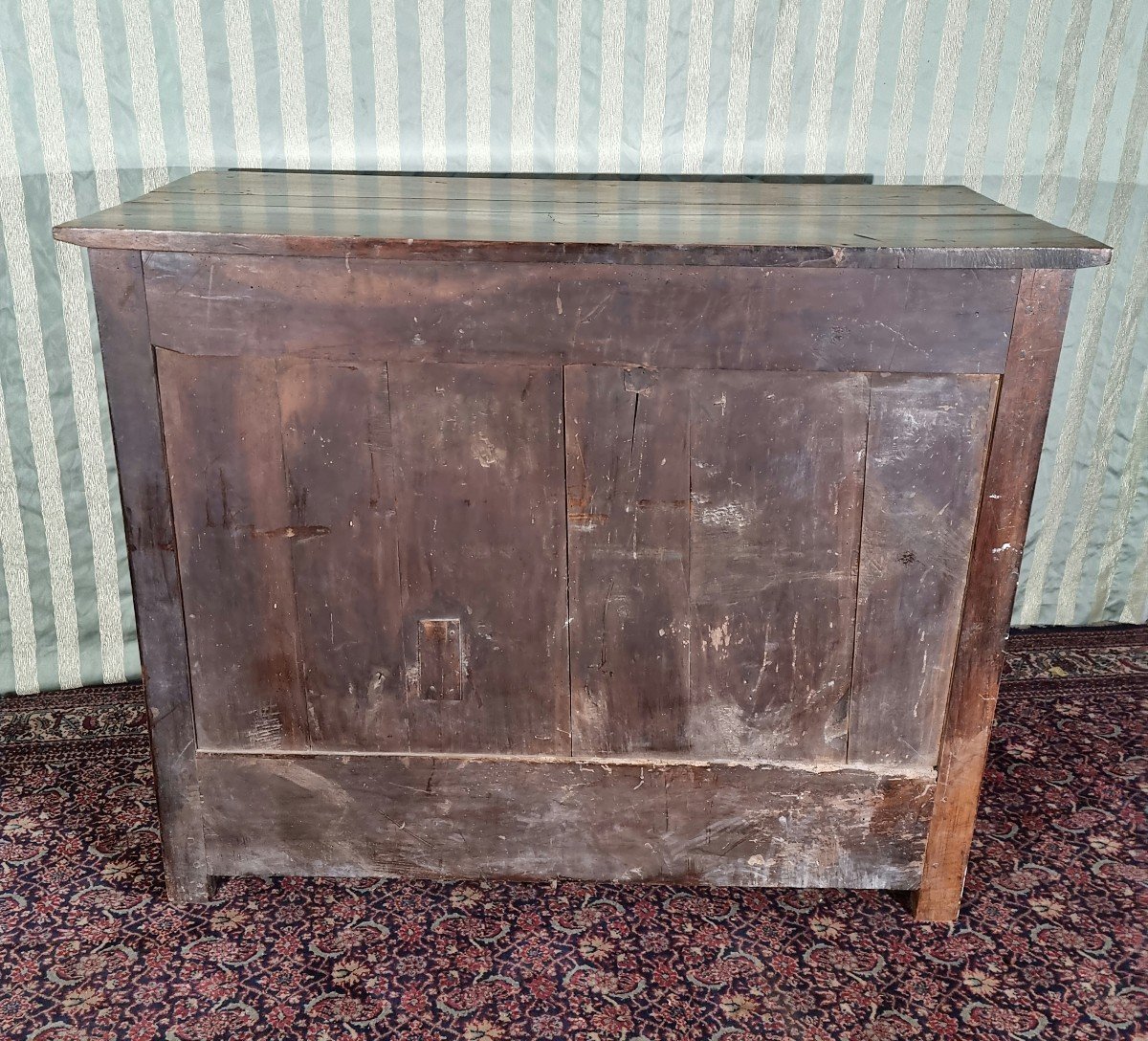 Low Walnut Sideboard From The Restoration Period, 19th Century -photo-5