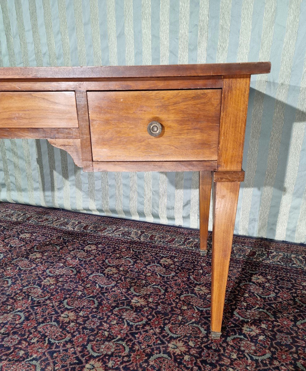 Bureau Plat En Acajou De Style Directoire, d'époque 19ème -photo-1