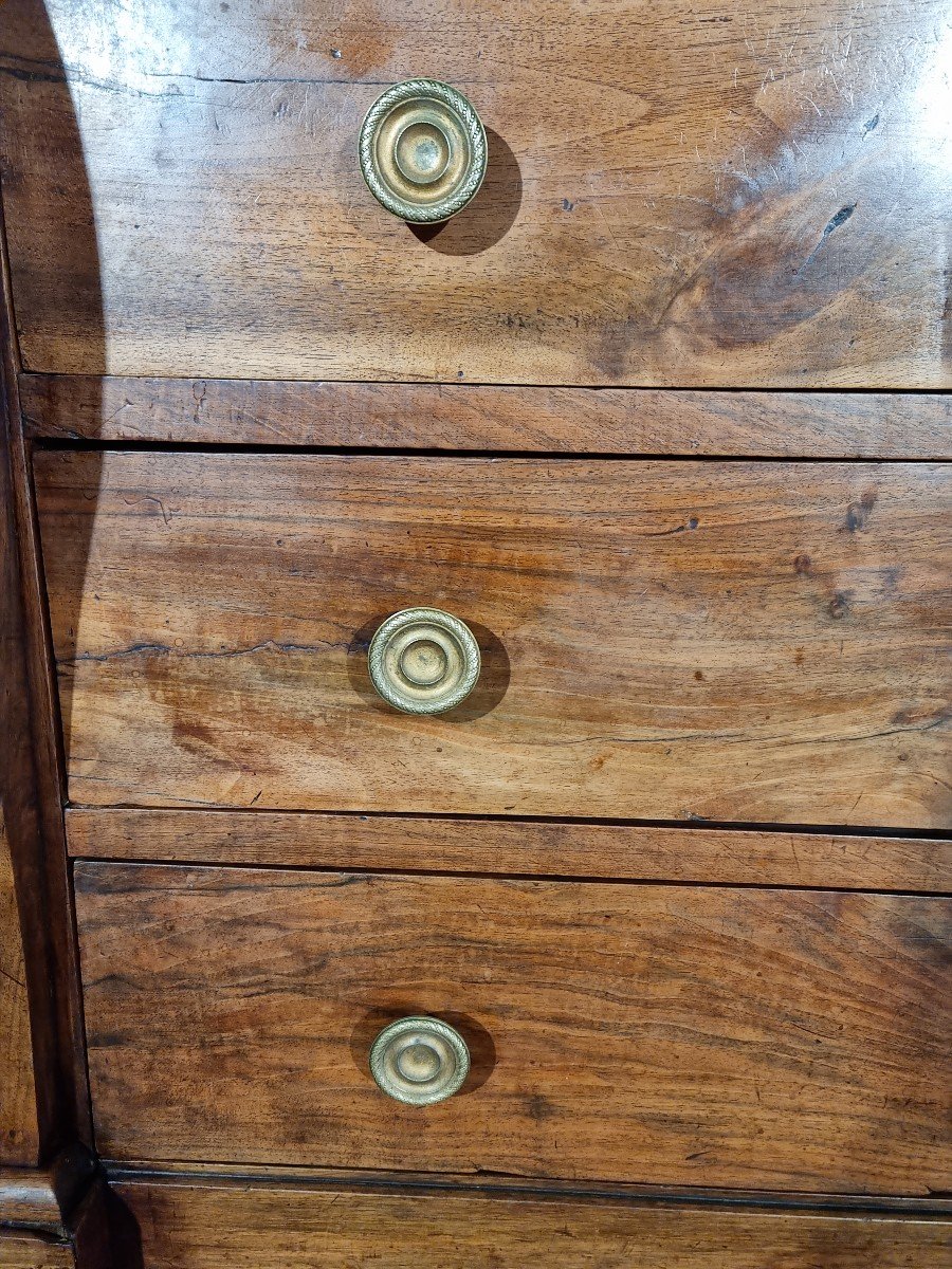 Restoration Walnut Chest Of Drawers, 19th Century. -photo-1