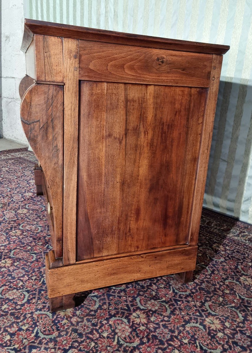 Restoration Walnut Chest Of Drawers, 19th Century. -photo-5