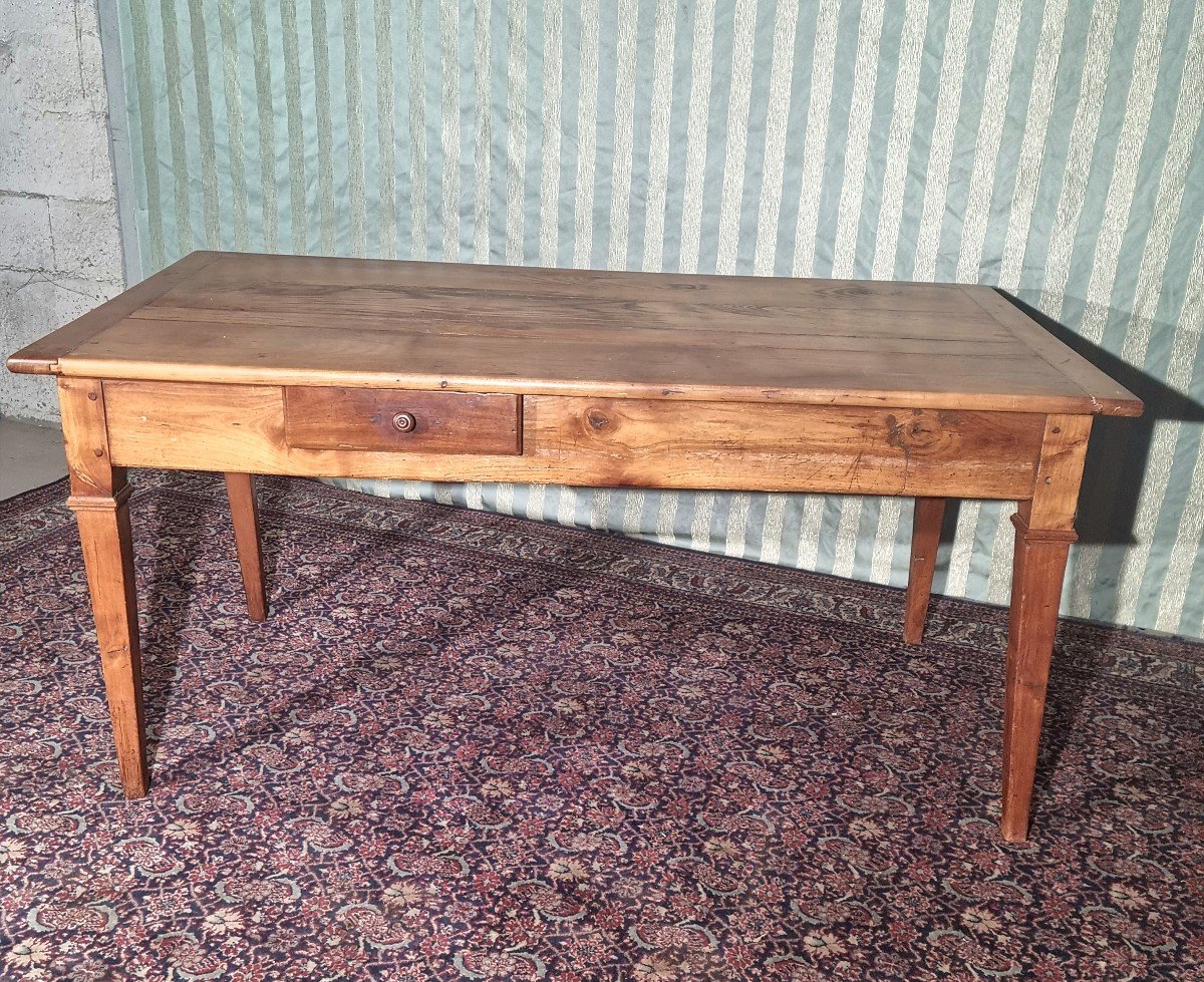 Table De Ferme En Merisier Directoire, d'époque 18ème 