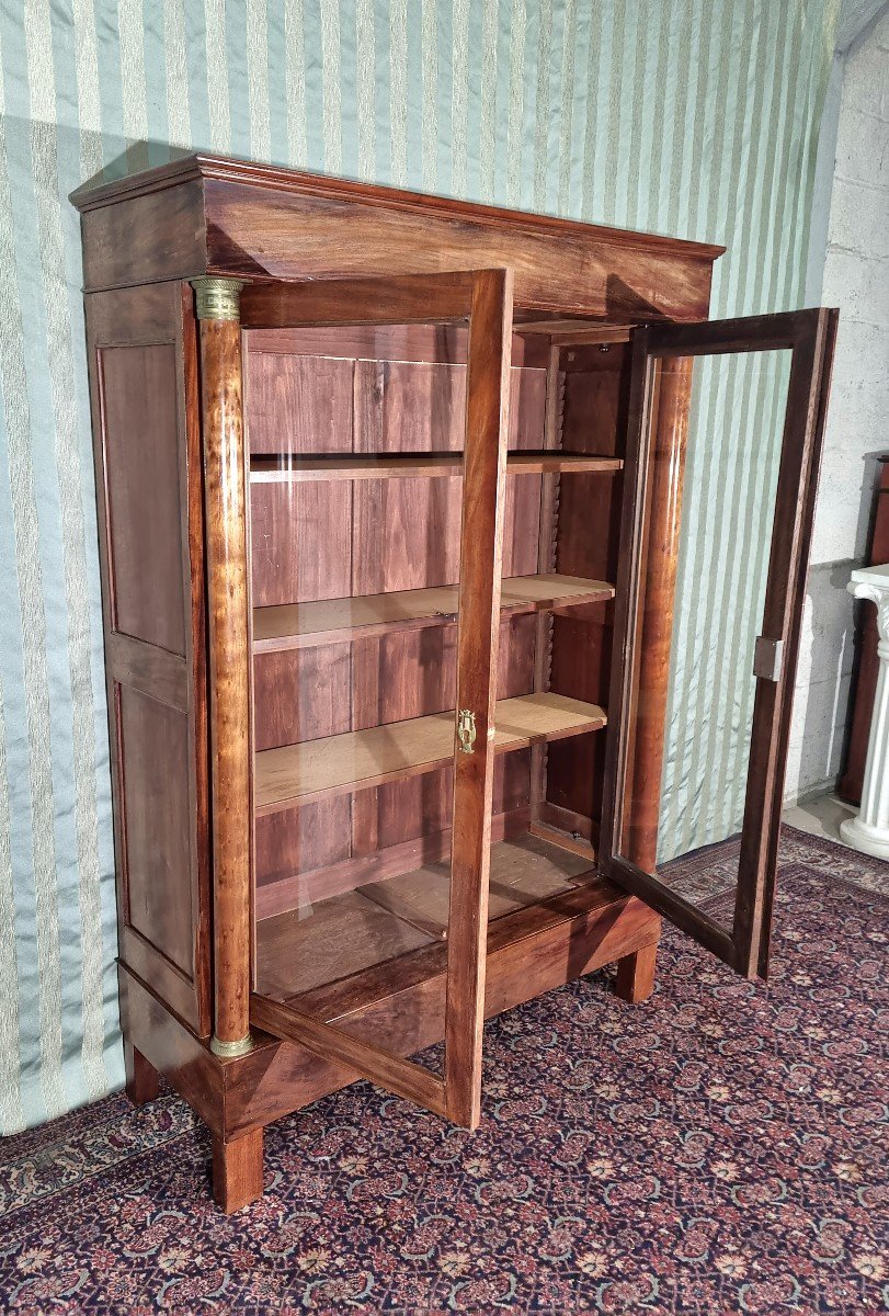 Empire Style Mahogany Bookcase, 20th Century. -photo-2