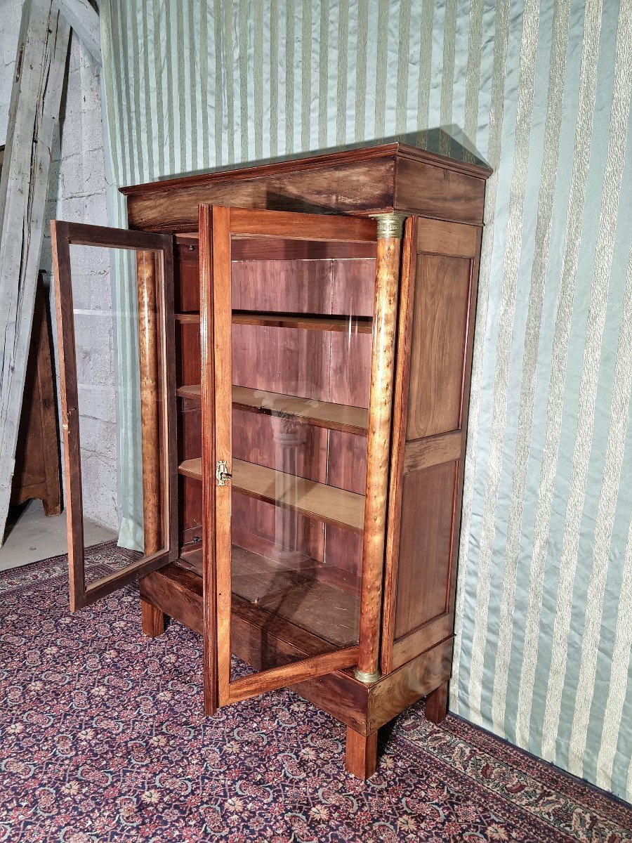 Empire Style Mahogany Bookcase, 20th Century. -photo-3