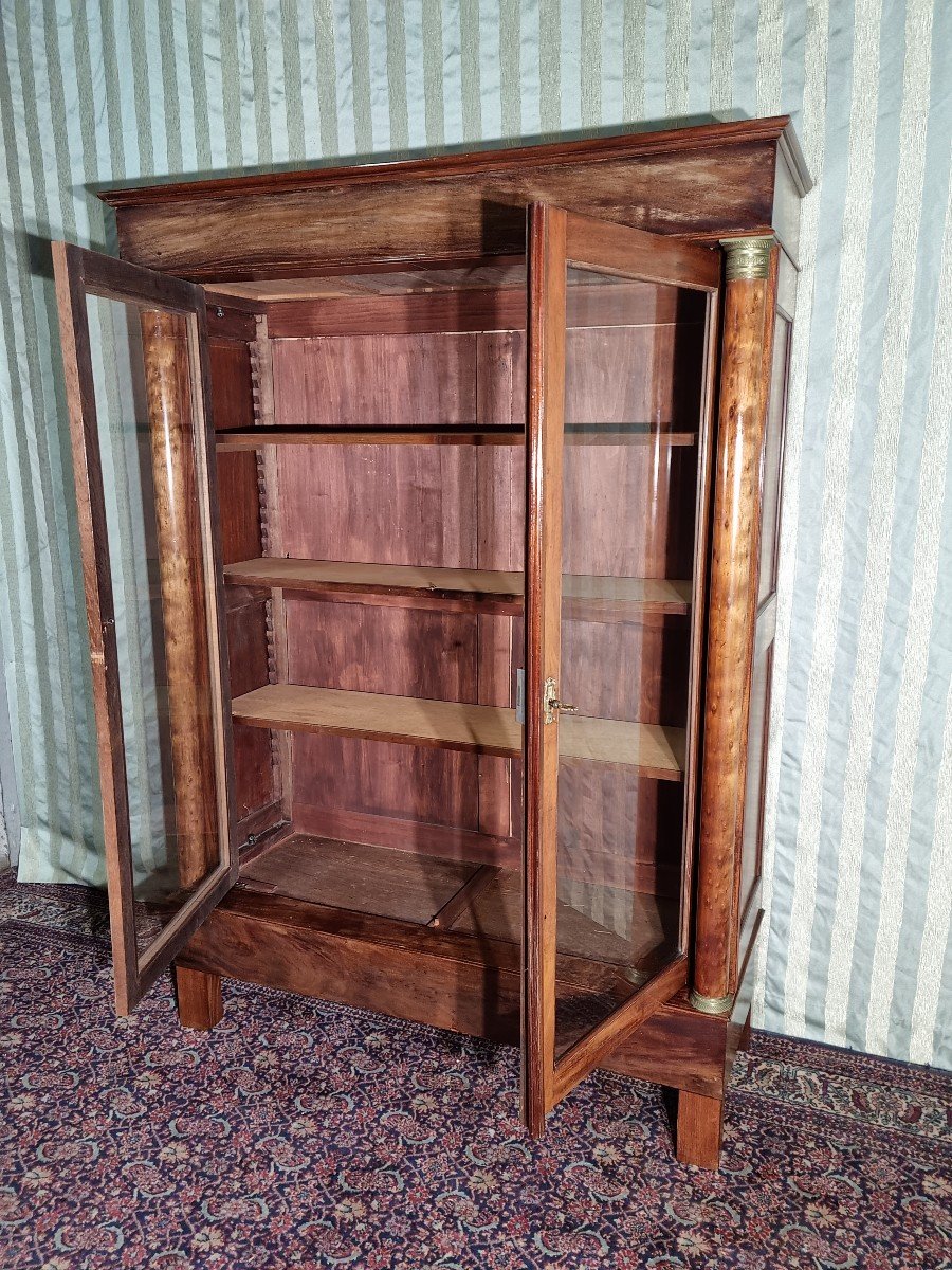 Empire Style Mahogany Bookcase, 20th Century. -photo-4