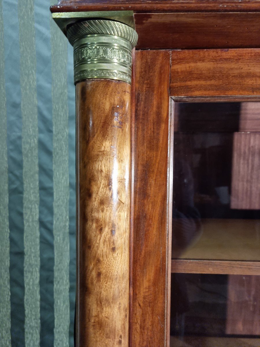 Empire Style Mahogany Bookcase, 20th Century. -photo-2