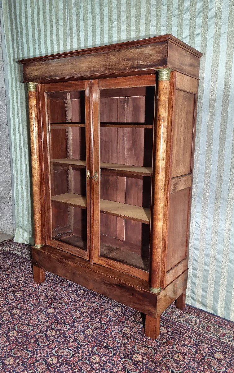 Empire Style Mahogany Bookcase, 20th Century. -photo-4