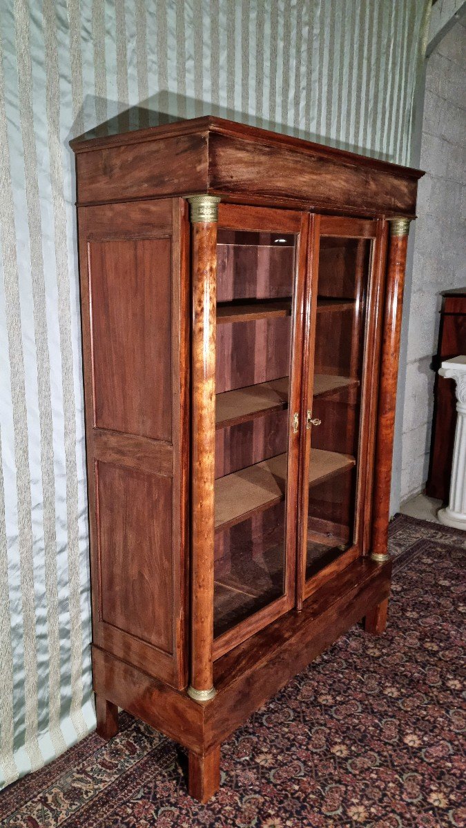 Empire Style Mahogany Bookcase, 20th Century. -photo-5