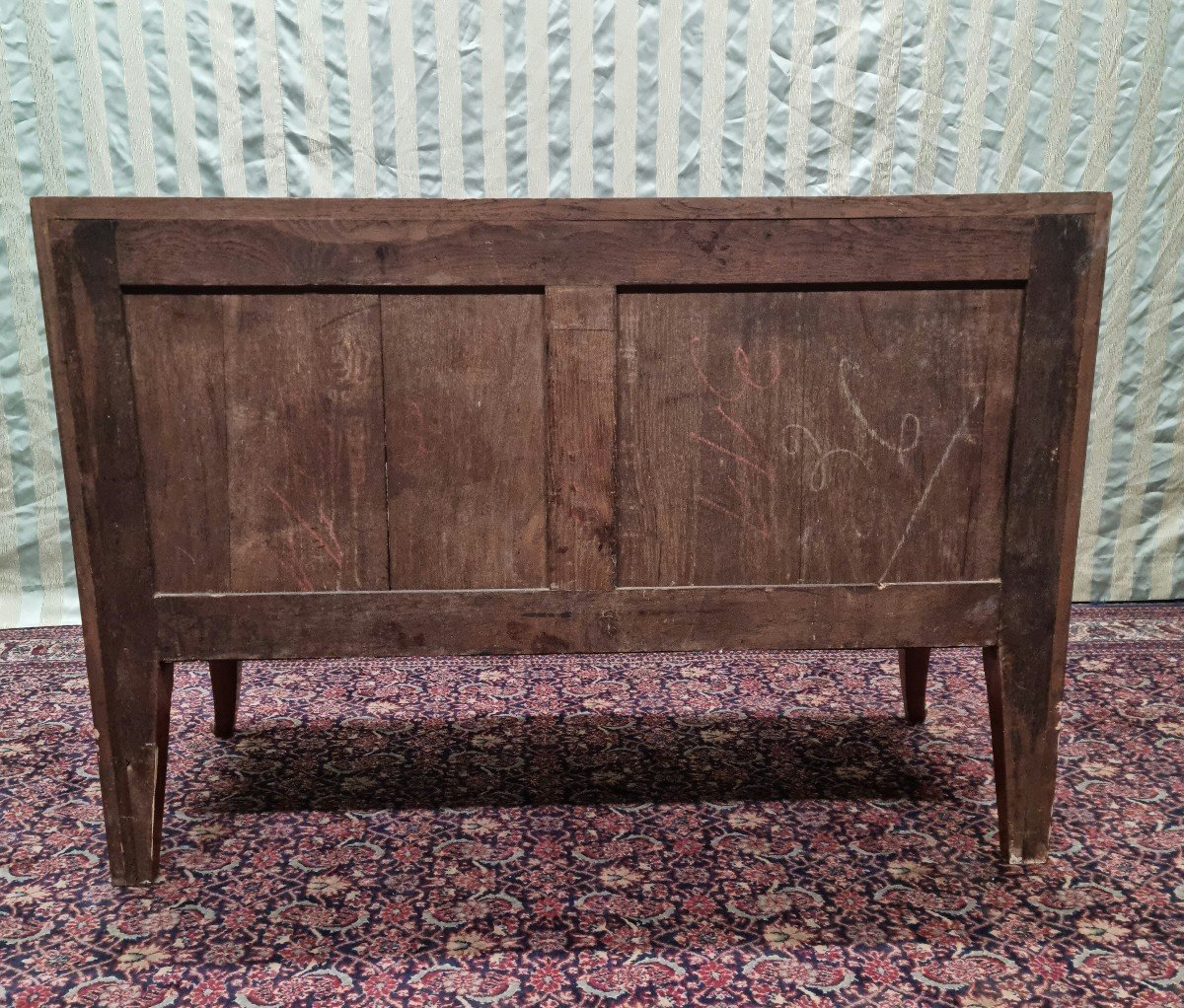 Transition Style Marquetry Chest Of Drawers, 20th Century -photo-8