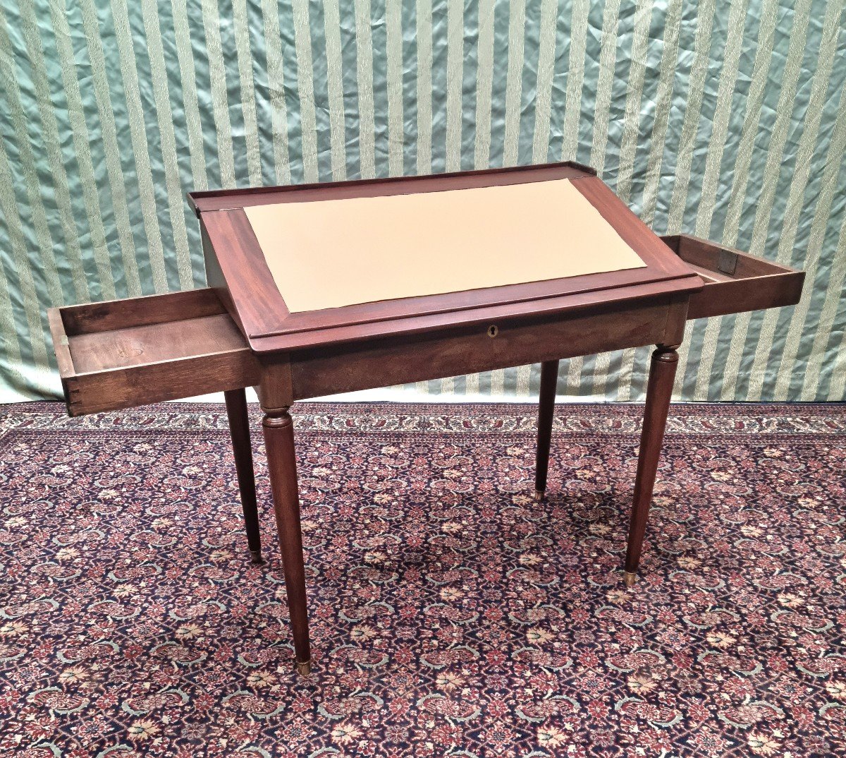 Restoration Mahogany Writing Desk, 19th Century. -photo-4