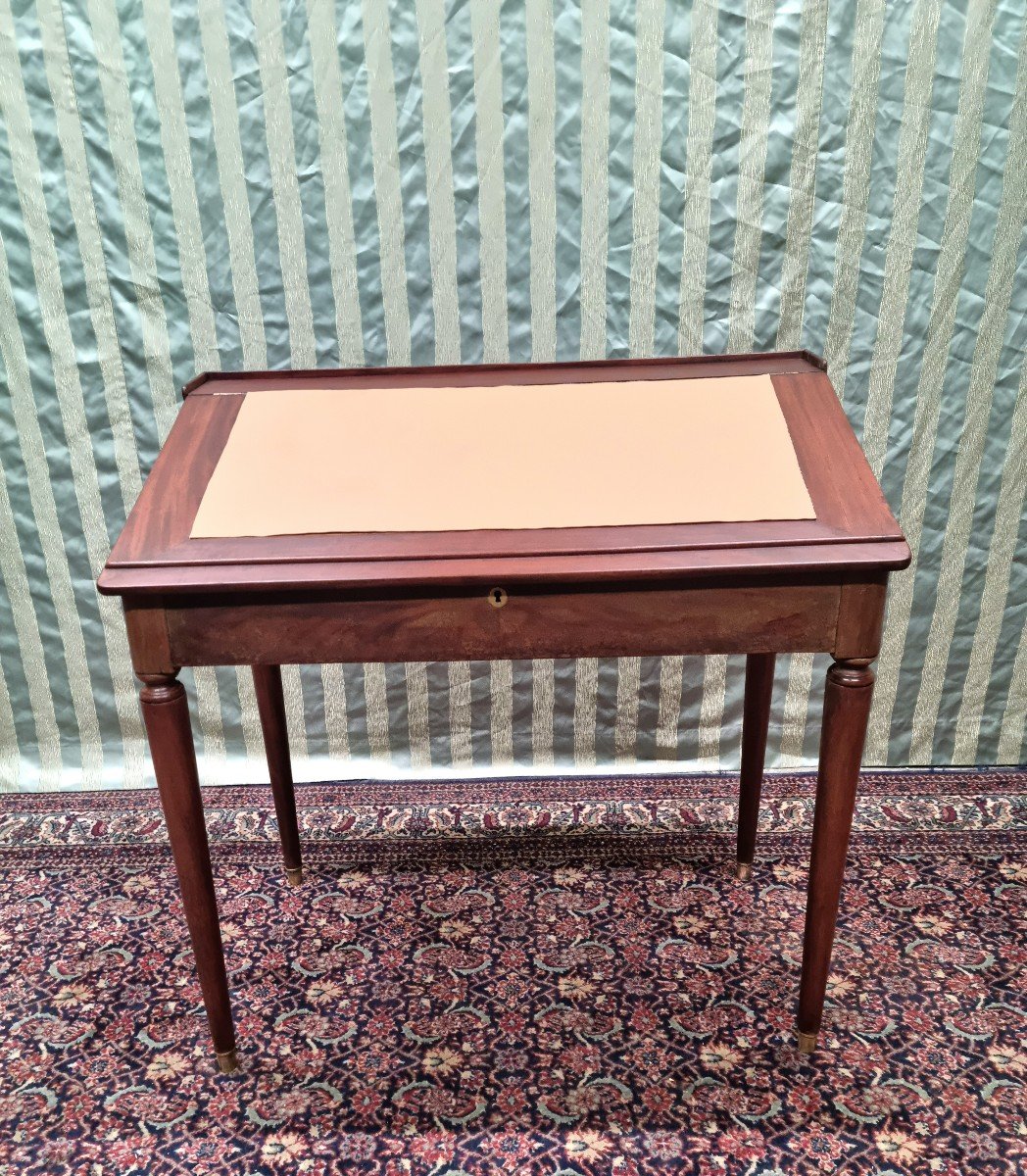 Restoration Mahogany Writing Desk, 19th Century. -photo-3