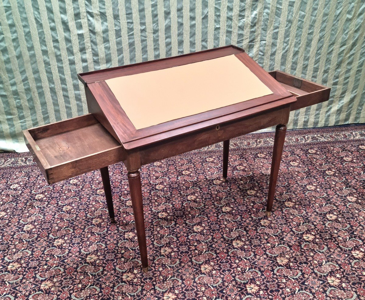 Restoration Mahogany Writing Desk, 19th Century. -photo-6