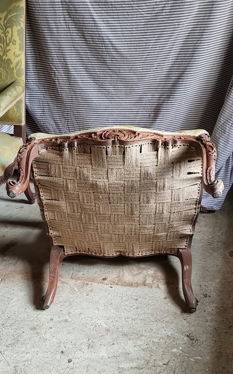 Pair Of Regency Walnut Armchairs, 18th Century -photo-2