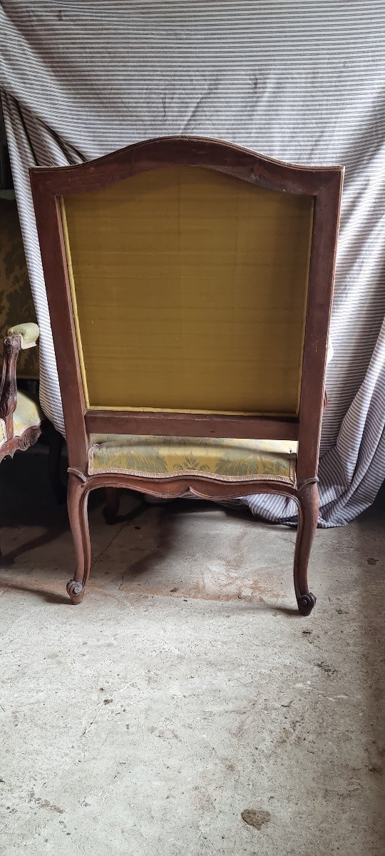 Pair Of Regency Walnut Armchairs, 18th Century -photo-4