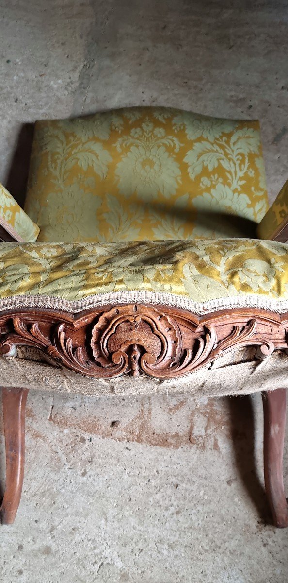 Pair Of Regency Walnut Armchairs, 18th Century -photo-7