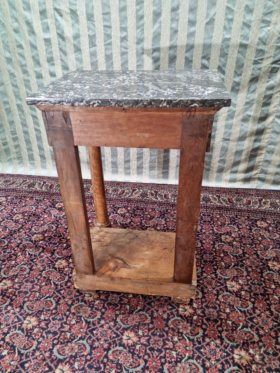 Small Walnut Console, Empire, 19th Century. -photo-3