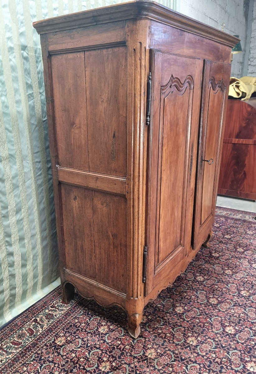 Armoire En Merisier Dite "3/4", De Style Louis XV, d'époque 18ème -photo-3