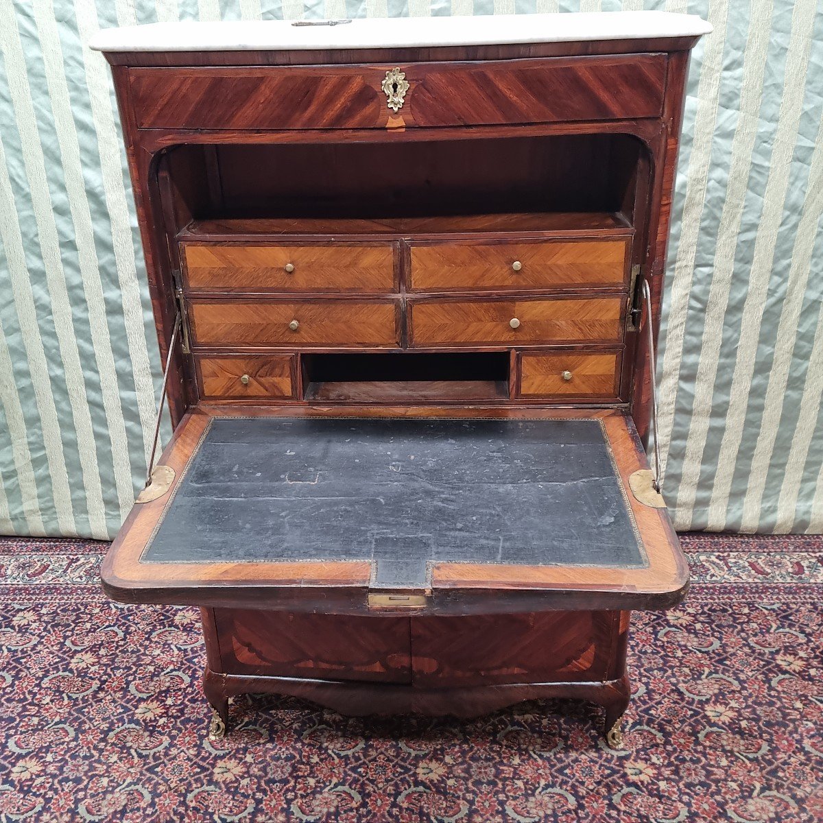 Louis XV Marquetry Lady's Secretary, 14th Century -photo-4