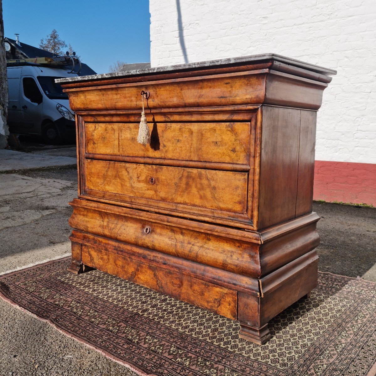 Commode En Acajou Louis Philippe, d'époque 19ème -photo-2