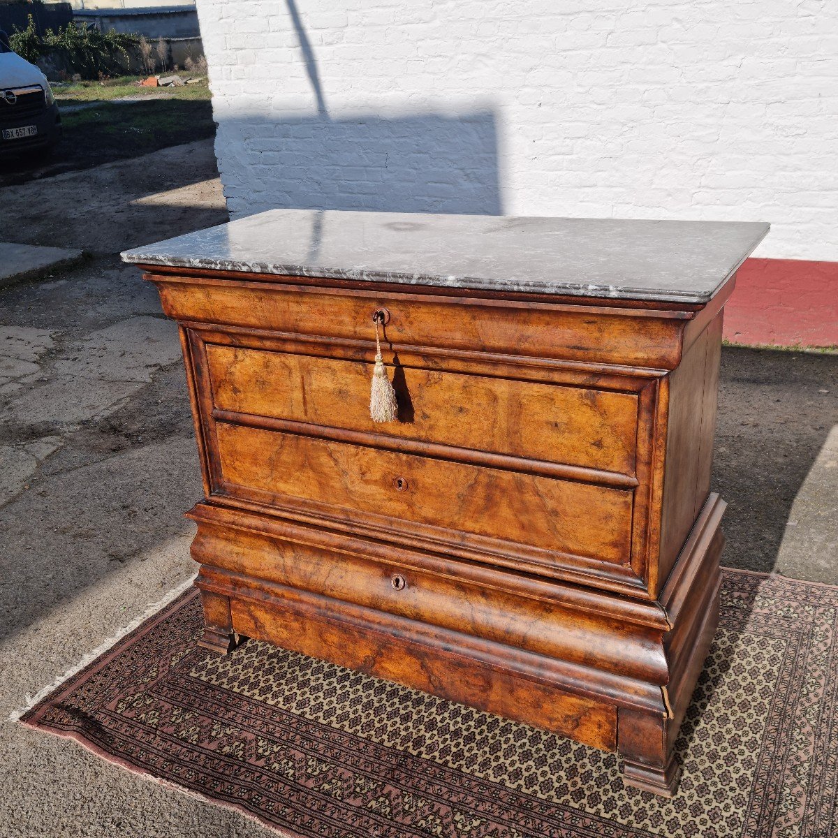 Commode En Acajou Louis Philippe, d'époque 19ème -photo-4