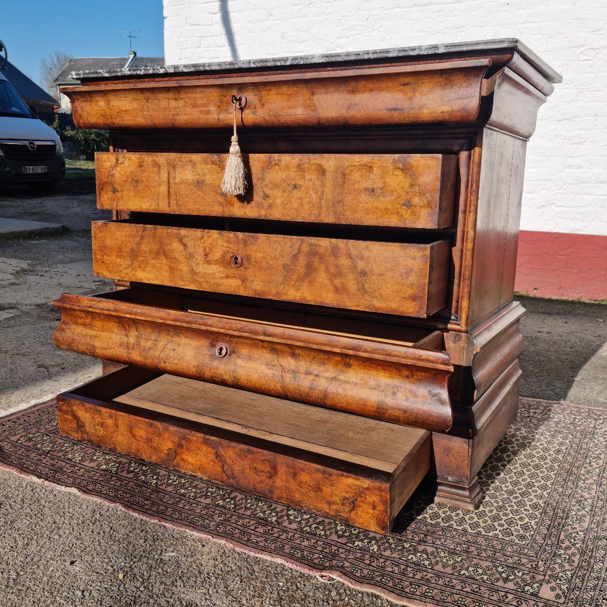 Commode En Acajou Louis Philippe, d'époque 19ème -photo-5