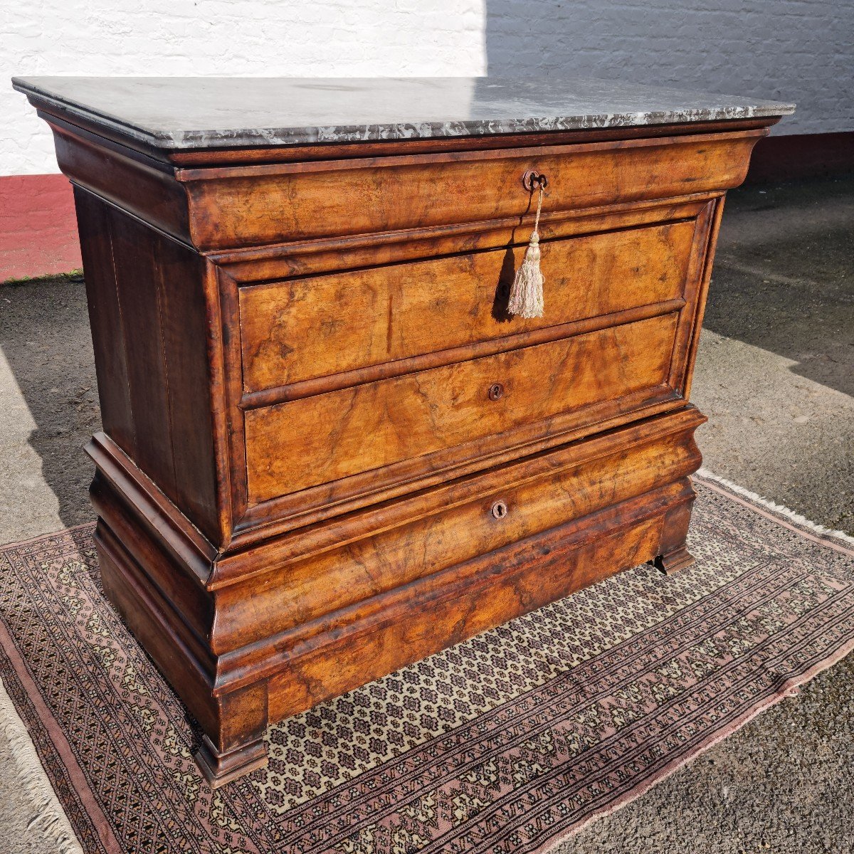 Commode En Acajou Louis Philippe, d'époque 19ème 