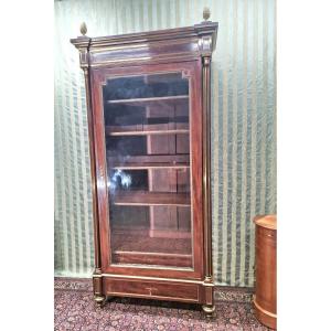 Louis XVI Mahogany Display Cabinet, 19th Century. 