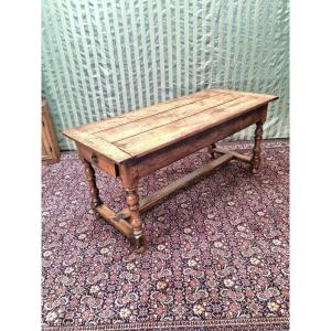 18th Century Louis XIII Style Cherry Wood Farmhouse Table 