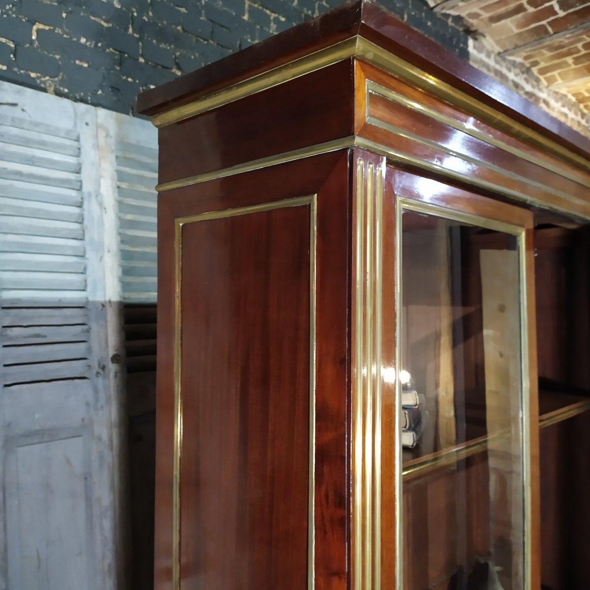 Louis XVI Style Bookcase In Mahogany-photo-3