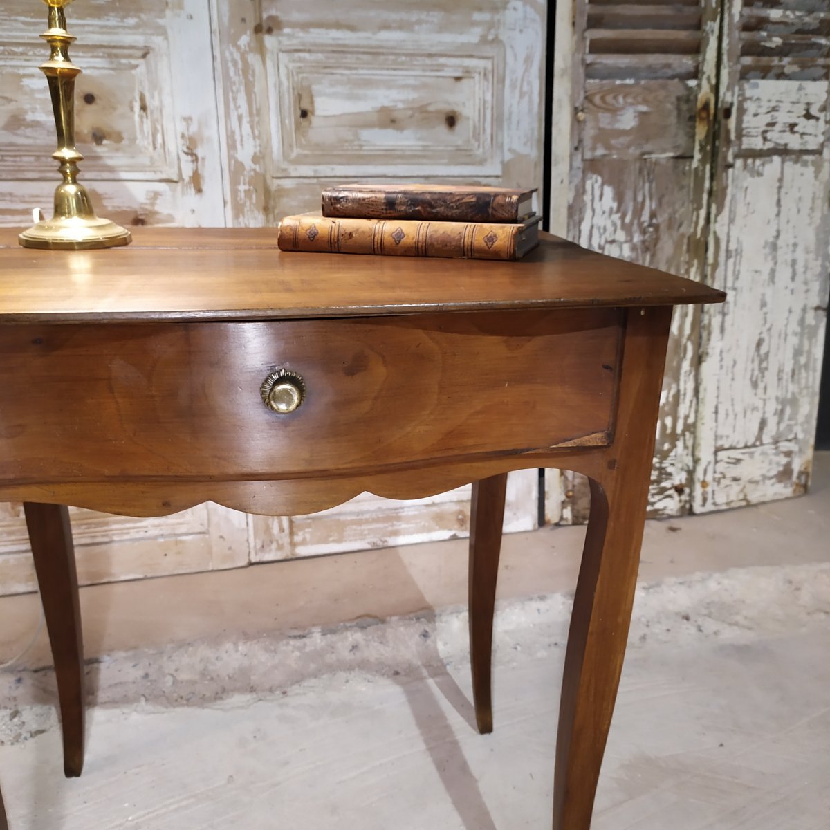 Petite Table Louis XV En Noyer-photo-3