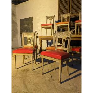 Suite De 8 Chaises De Style Directoire