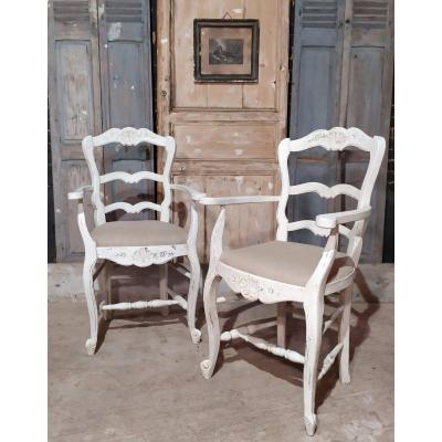 Pair Of Neo-rustic Armchairs