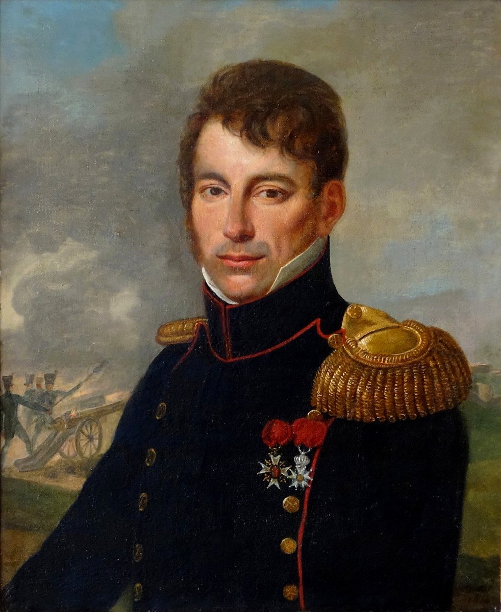 Proantic: Portrait Of Officer, Commander Of Artillery Under The Empire