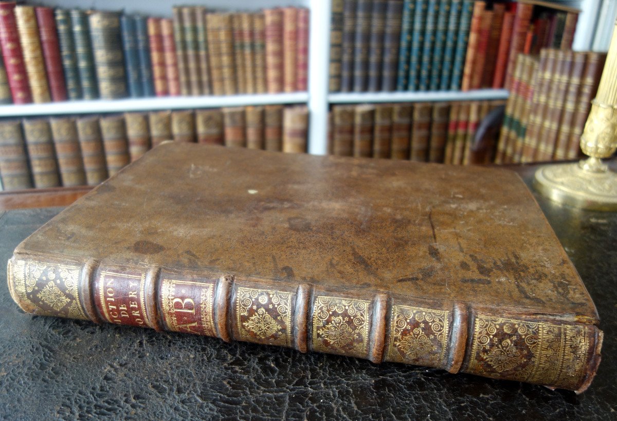 Large Dictionary Moreri 4 Volumes In Folio With Beautiful Binding Edition From 1707 - Louis XIV Period-photo-1