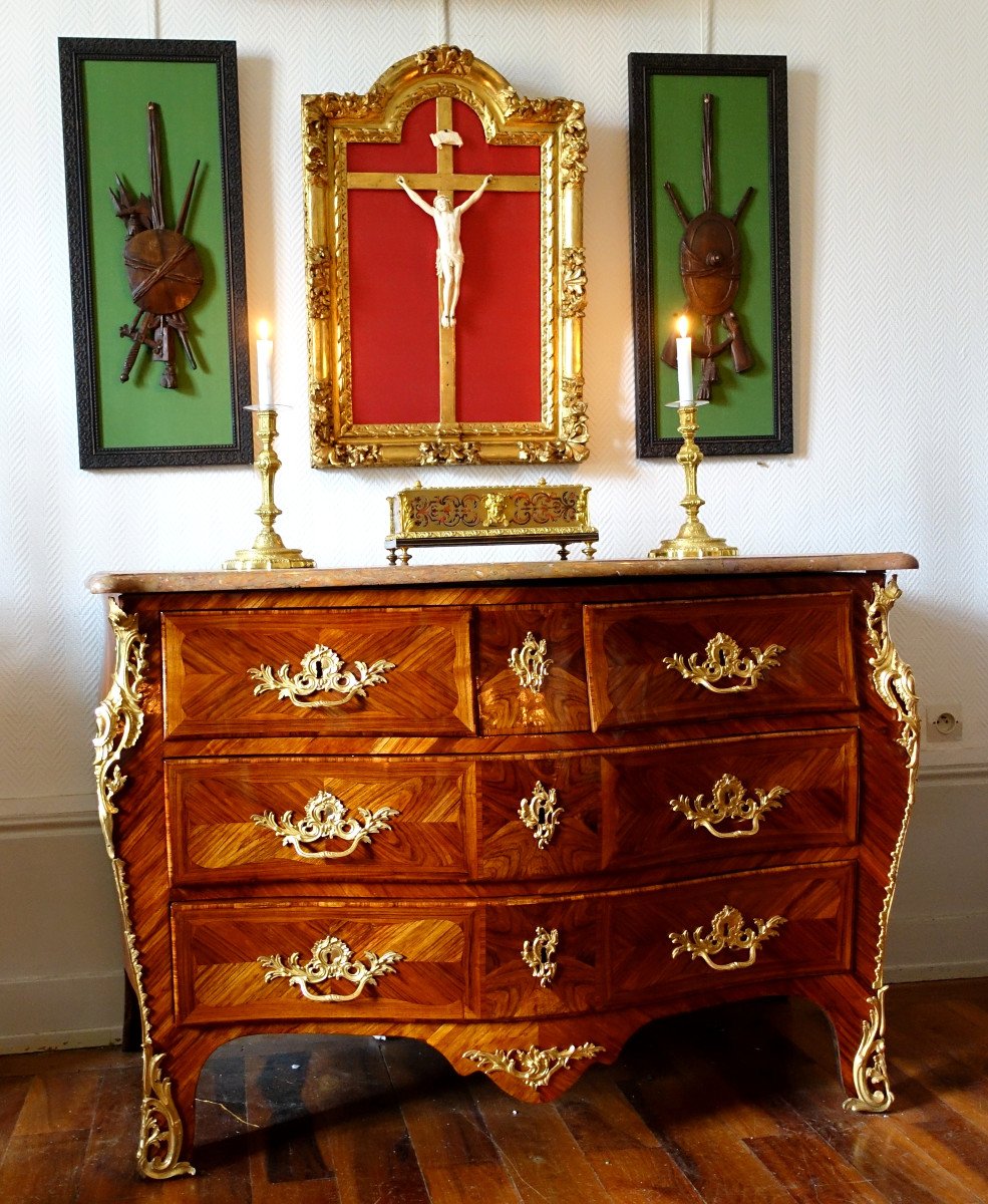 Large Christ In Ivory, Frame In Golden Wood, Louis XIV Regency Period - Early 18th Century-photo-8