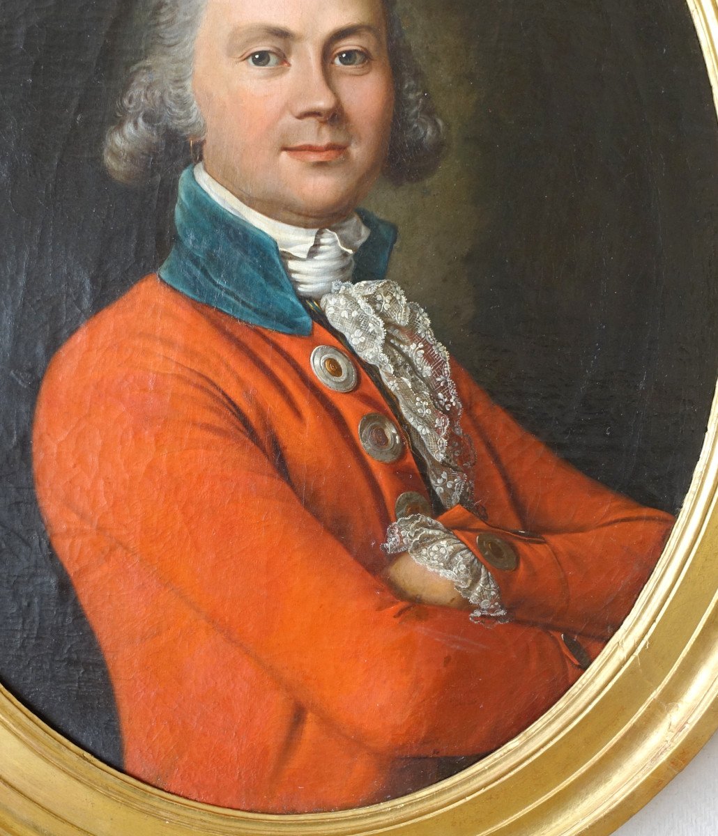 18th Century French School, Portrait Of An Aristocrat From The Louis XVI Directory Period-photo-1