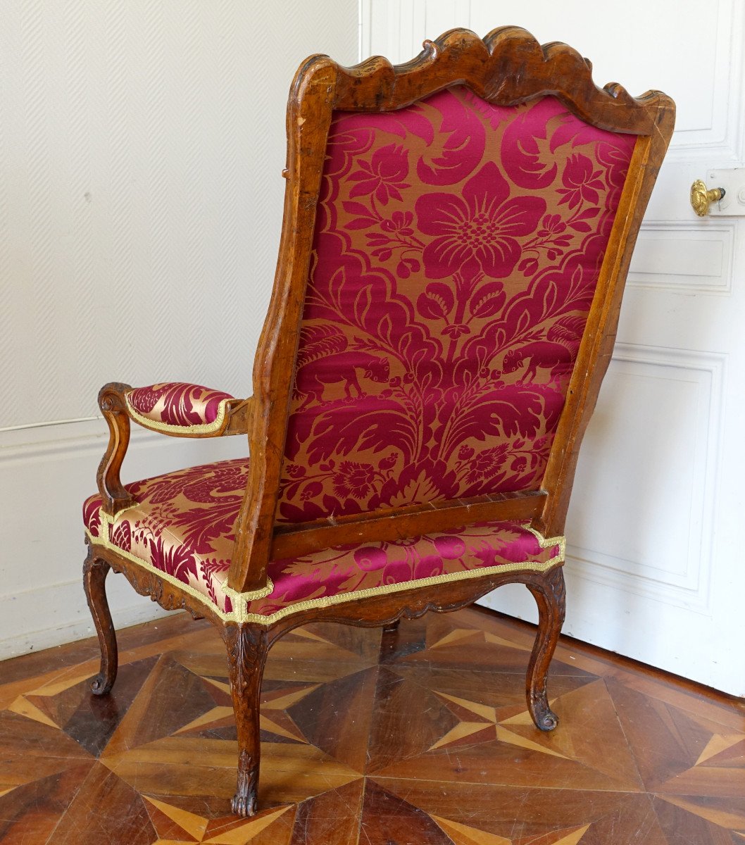 Grand Fauteuil d'époque Louis XIV Régence - Vers 1710-1720 En Bois Très Finement Sculpté-photo-1