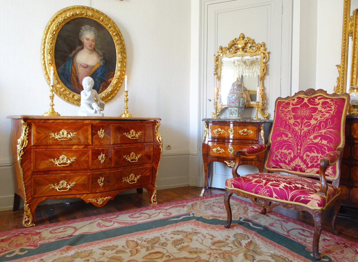 Grand Fauteuil d'époque Louis XIV Régence - Vers 1710-1720 En Bois Très Finement Sculpté-photo-7