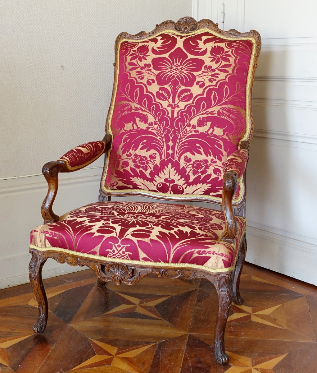 Grand Fauteuil d'époque Louis XIV Régence - Vers 1710-1720 En Bois Très Finement Sculpté